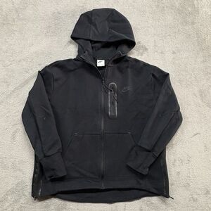 Nike Hoodie Women Medium Black Sportswear Tech Fleece Full‎ Zip Sweater DD5624